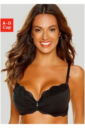 vivance collection Push-up-bh met extravagante plooitjes in satijnen look