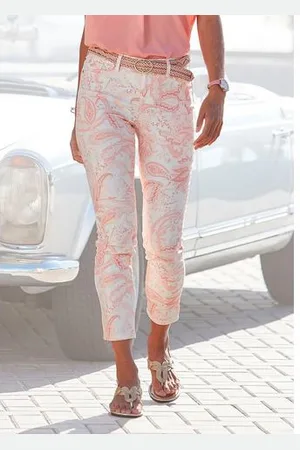 Lascana 7/8-jegging met paisley patroon, super stretchstof