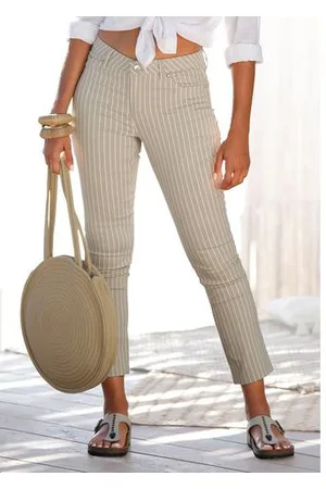 Lascana 7/8-jegging met gestreepte print in slim-fit, superstretch stof