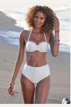 sunseeker Highwaist-bikinibroekje Loretta met sierriem