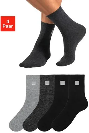 Bench Basic sokken met geweven label (set, 4 paar)