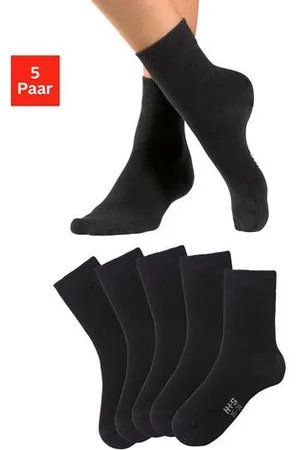 H.I.S Basic sokken met bijzonder zachte boord (set, 5 paar)