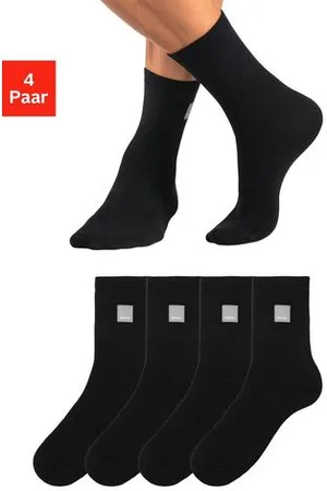 Bench Basic sokken met geweven label (set, 4 paar)