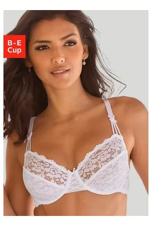 vivance collection Beugel-bh gemaakt van gebloemd kant met fijne strikjes van satijnen bandjes, lingerie
