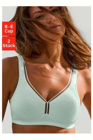 Petite Fleur T-shirt-bh zonder beugels van katoen, basic dessous (Set van 2)