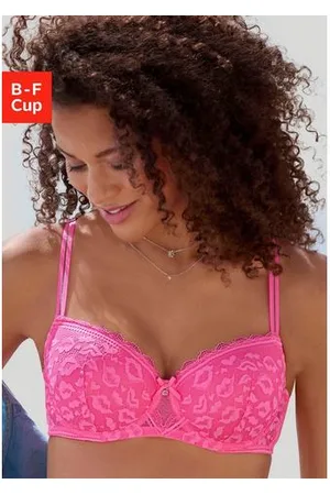 vivance collection Bh met steuncups van kant met een kussende mond look in een modieuze balconnete look, lingerie