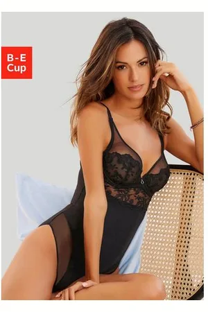 Lascana Body Mia met discrete transparante kanten inzetstukken, sexy lingerie, sexy ondergoed