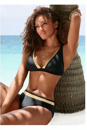 Lascana Triangel-bikinitop Elodie met trendy materiaalelement