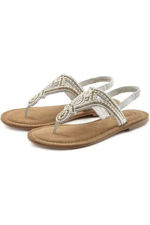 Lascana Teenslippers Sandaal, pantoletten bezet met parels en steentjes