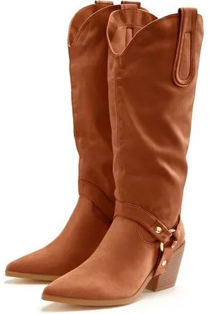 Lascana Laarsjes Cowboylaarzen, Slouchy boots met afneembare schacht, Laarzen VEGAN
