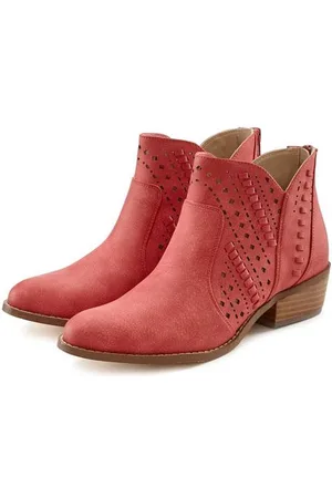 Lascana Cowboylaarsjes met modieuze cut-outs, cowboylaarzen, enkellaars vegan