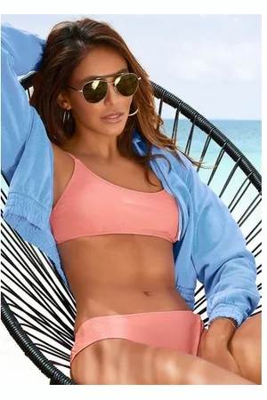 Lascana Bustierbikini met gouden glanzende coating