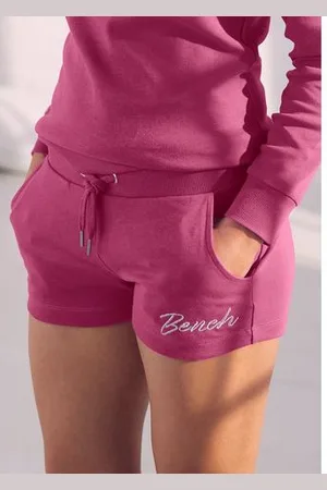 Bench Sweatshort met glanzende logo-borduurwerk, loungewear, loungepak