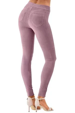Lascana Legging uit zacht materiaal in cordlook, loungewear