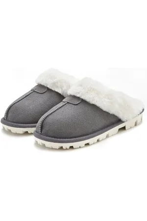 vivance collection Pluchen pantoffels Huisschoen, Pantoffels, Clogs, Slippers, Pantolette met warme voering VEGAN
