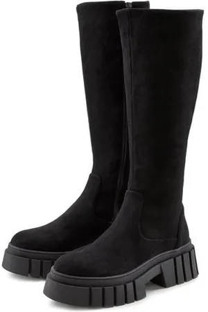 Lascana Laarzen met ritssluiting met profielzool, winterlaarzen, chunky-zool, lange laars