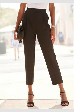 Lascana Persplooibroek in 7/8-lengte, elegante pantalon met zakken, smalle stofbroek