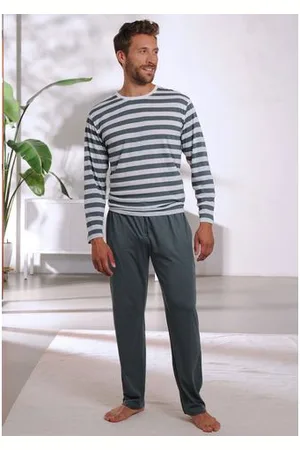 H.I.S Pyjama met strepen van voorgeverfd garen (2-delig, 1 stuk)