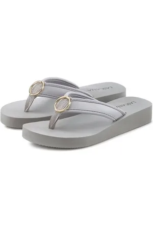 Lascana Badslippers Sandaal, pantoletten, badschoen met ringapplicatie "Italië" VEGAN