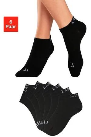 Lascana Sneakersokken met ingebreid merklogo (set, 6 paar)