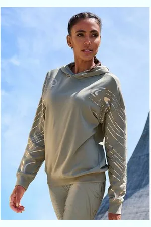 Lascana Hoodie met glanzende print