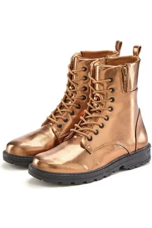 Lascana Laarsjes in de trendy metallic look, laarzen, laarzen vegan