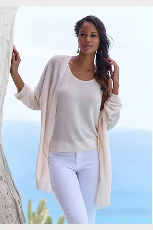 vivance collection Cardigan Van zachte viscosekwaliteit Gebreide vest van zachte viscosekwaliteit