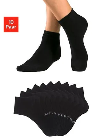 H.I.S Korte sokken met ingebreide symbolen (set, 10 paar)