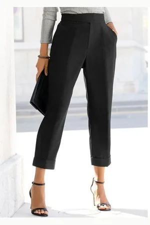 Lascana Comfortbroek met opgerolde broekzoom, elegante pantalon, business-look