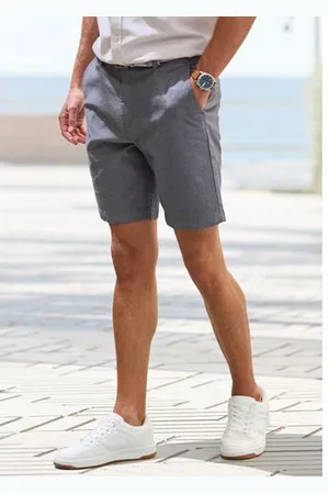 john devin Chino-short Regular fit Oxford shorts van elastische katoen
