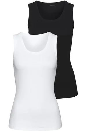 vivance collection Tanktop Van zachte rib jersey van zachte katoen-rib kwaliteit (2-delig, Set van 2)