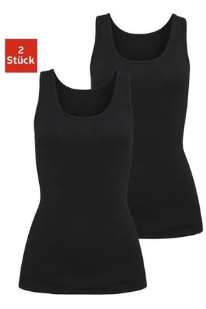 H.I.S Hemd van elastische katoen-kwaliteit, tanktop, onderhemd (Set van 2)