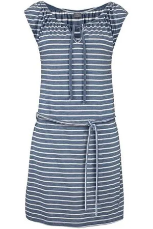 Venice Beach Jerseyjurk en gestreepte print, sportieve zomerjurk, strandjurk (Met een bindceintuur)