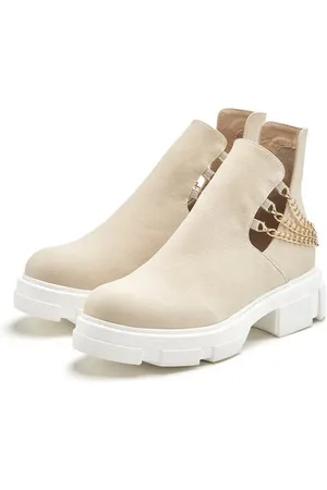 Lascana Chelsea-boots met modieuze kettingdetail, enkellaarsjes, enkellaarsjes