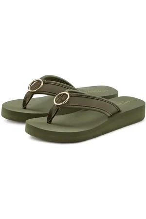 Lascana Badslippers Sandaal, pantoletten, badschoen met ringapplicatie "Italië" VEGAN