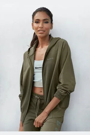 Bench Capuchonsweatvest met sportieve deelnaad, loungepak