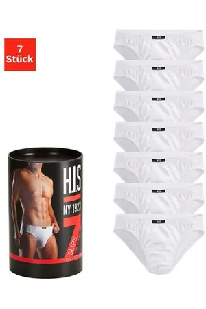 H.I.S Slip Onderbroeken voor heren verpakt in een blik van katoenmix (set, 7 stuks)