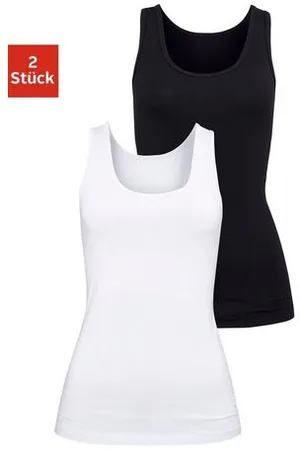 H.I.S Hemd van elastische katoen-kwaliteit, tanktop, onderhemd (Set van 2)