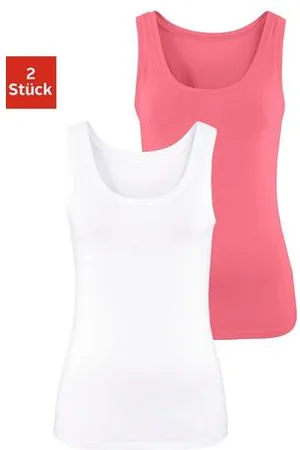 vivance collection Tanktop Elastische katoenkwaliteit gemaakt van elastische katoenen stof, strandtop (Set van 2)