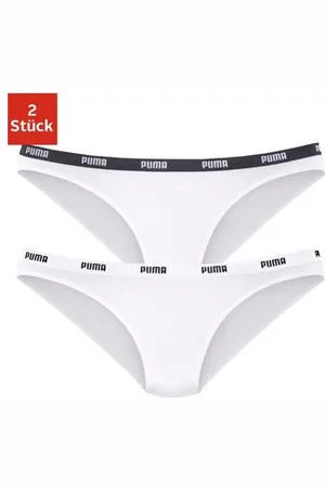 PUMA Bikinibroekje Iconic met smalle logo-weefband (2 stuks, Set van 2)
