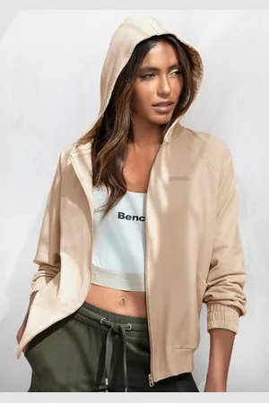 Bench Capuchonsweatvest met sportieve deelnaad, loungepak
