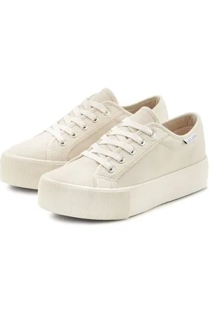 Lascana Sneakers Veterschoen, vrijetijdsschoen van textiel met plateausole