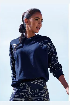 Lascana Hoodie met glanzende print