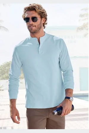 john devin Poloshirt Met opstaande kraag Regular-Fit, van katoen-piqué