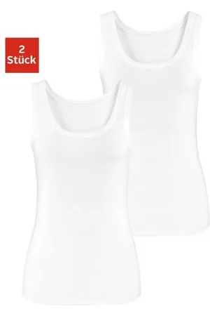vivance collection Tanktop Elastische katoenkwaliteit gemaakt van elastische katoenen stof, strandtop (Set van 2)