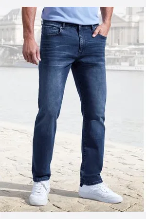 john devin 5-pocket jeans Straight-fit Jeans in elastische denimkwaliteit