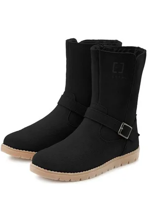 ELBSAND Winterlaarzen Boots, winter enkellaars, leer, wind- & waterafstotende Tex-membraan