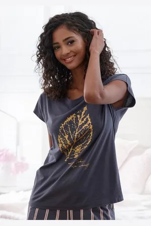 Lascana T-shirt met folieprint