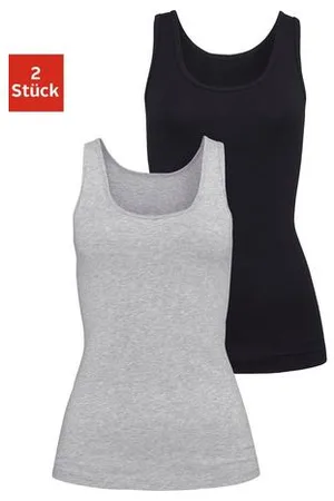 H.I.S Hemd van elastische katoen-kwaliteit, tanktop, onderhemd (Set van 2)