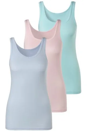 Petite Fleur Hemd van pure katoen, tanktop, onderhemd (Set van 3)